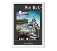 A2Z Home Solutions® Photo Poster Display Wall Hanging White Frame 45 x 32 cm For Print Picture With Clear Perspex 30x15mm Moulding Mounting Hooks MDF backboard