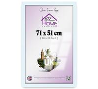 A2Z Home Solutions® Photo Poster Display Wall Hanging White Frame 51 x 71 cm For Print Picture With Clear Perspex 30x15mm Moulding Mounting Hooks MDF backboard