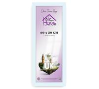 A2Z Home Solutions® Photo Poster Display Wall Hanging White Frame 60 x 30 cm For Print Picture With Clear Perspex 30x15mm Moulding Mounting Hooks MDF backboard