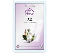A2Z Home Solutions® Photo Poster Display Wall Hanging White Frame A2-42 × 59.4 cm For Print Picture With Clear Perspex 30x15mm Moulding Mounting Hooks MDF backboard
