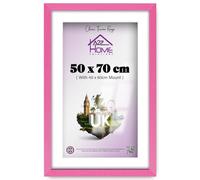 A2Z Home Solutions Poster Frame 50 X 70 Cm With 60 X 40 Cm White Mount Engineered Wood Rectangle Wall Gallery Art Display With Heavy Backing Shatter Resistant Styrene 28 X 20 Inch Pink