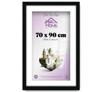 A2Z Home Solutions® Poster Frame Black 70x90 cm With Mount A1 Picture Photo Print Clear HD Perspex 30x15 MM Moulding Mounting Hooks Both Ways MDF Backboard