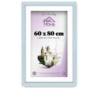 A2Z Home Solutions® Poster Frame Light Grey 80x60 cm With Mount 50x70 cm Picture Photo Print HD Clear Aclyric Front Frame With Matting White Boarder Wall Mounting Hooks