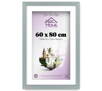 A2Z Home Solutions® Poster Frame Silver 80x60 cm With Mount 50x70 cm Picture Photo Print HD Clear Aclyric Front Frame With Matting White Boarder Wall Mounting Hooks