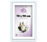 A2Z Home Solutions® Poster Frame White 70x90 cm With Mount A1 Picture Photo Print Clear HD Perspex 30x15 MM Moulding Mounting Hooks Both Ways MDF Backboard