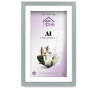 A2Z Home Solutions Premium Flat Rectangle Sturdy A1 59.40 X 84.10 Cm Poster Frame With A2 41.90 X 59.40 Cm White Mount Engineered Wood Styrene Front Wall Hanging For Posters 33 X 23 Inch Silver