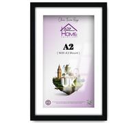 A2Z Home Solutions Professional Rectangle A2 (41.90 X 59.40 Cm) With A3 (29.70 X 41.90 Cm) White Mount Engineered Wood Poster Frame 23 X 16 Inch Ideal For Medium Artwork Photos Black