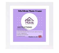 A2Z Home Solutions® Square Photo Frame 50x50cm Frame With Mount Picture Display Size 40x40cm For Wall Hanging Photos Canvas Paintings Home Office Décor (White)