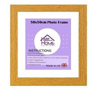 A2Z Home Solutions® Square Photo Frame 50x50cm Frame With Mount Picture Display Size 40x40cm For Wall Hanging Photos Canvas Paintings Home Office Décor (Oak)