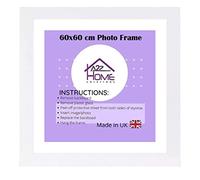 A2Z Home Solutions® Square Photo Frames 60x60cm Frame With Mount Picture Display Size 50x50cm For Wall Hanging Photos Canvas Pictures Home Office Décor (White)