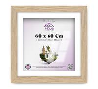 A2Z Home Solutions® Square Photo Frames 60x60cm Frame With Mount Picture Display Size 50x50cm For Wall Hanging Photos Canvas Pictures Home Office Décor (Oak)