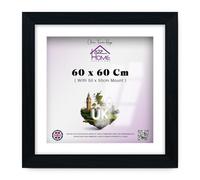 A2Z Home Solutions® Square Photo Frames 60x60cm Frame With Mount Picture Display Size 50x50cm For Wall Hanging Photos Canvas Pictures Home Office Décor (Black)