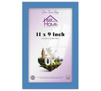 A2Z Home Solutions Sturdy 11x9 Inch MDF Photo Frame - UV Protective Perspex, Sawtooth Hangers, Horizontal/Vertical Display for Home & Office -Blue