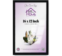 A2Z Home Solutions Stylish Ready-to-Hang MDF Poster Frame 16 x 12 Inch | Clear HD Perspex | Solid Hanging Clip | Shrink Wrapped | Enhance Any Interior Space: Home, Office, Studio & Beyond [Black]