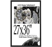 A2Z Home Solutions® Thin Black Picture Frame 27 x 36 Portrait or Landscape Photo Frame with Clear Styrene Sheet & Wall Mounted Hook for Paintings, Puzzles, Posters, Wall Decor, Certificate Frame