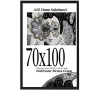 A2Z Home Solutions® Thin Black Picture Frame (Display 70 x 100 cm, Extra Large Size) Portrait or Landscape Photo Frame Wall Mounted Hook for Ways Hanging Paintings, Puzzles, Posters, Wall Decor