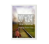A2Z Home Solutions® Wall Floating Poster Frame 20 x 24 Inch White Frame Display 50.8 x 60.96 cm Huge Maps Flags Landscapes family Photos Prints Pictures With Clear HD Perspex Strong 30x15 MM Moulding