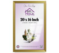 A2Z Home Solutions® Wall Floating Poster Frame Gold 16 x 20 Inch Frame Display 40.64 x 50.8 cm Huge Family Photos Prints Pictures Portraits Landscapes With Clear HD Perspex Strong 30x15 MM Moulding