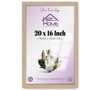 A2Z Home Solutions® Wall Floating Poster Frame Oak 16 x 20 Inch Frame Display 40.64 x 50.8 cm Huge Family Photos Prints Pictures Portraits Landscapes With Clear HD Perspex Strong 30x15 MM Moulding