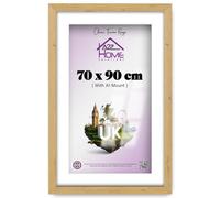 A2Z Home Solutions® Wall Photo Frame Pine 70x90 cm Frame With 80x60 cm Mount Picture Poster Print With Clear HD Perspex 30x15 MM Moulding Mounting Hooks MDF Backboard