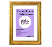 A2Z Home Solutions® Wall Poster Picture Frame With Mount to Hang Portrait or Landscape Art Gallery Ornate Gold Photo Frame With White Mount- 60x80cm Pic Size 50x70cm