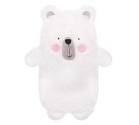 A2Z Hot Water Bottle 1 Litre 3D Animal Bear Low Pile Plush Fleece Cover Rubber Hot Water Bag for Pain Relief Cosy Nights and Relaxation
