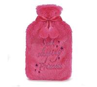 A2Z Hot Water Bottle 2 Litre Capacity Pink Faux Fur Slogan Embroidered Fleece Cover Rubber Leak Proof Hot Water Bag for Pain Relief Cosy Nights and Relaxation Body Warmer
