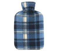 A2Z Hot Water Bottle 2L Tartan Fleece - Hot Bottle AZ9040 Tartan Blue