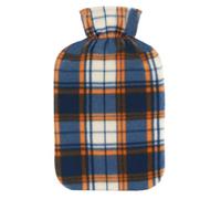 A2Z Hot Water Bottle 2L Tartan Fleece - Hot Bottle AZ9040 Tartan Brown