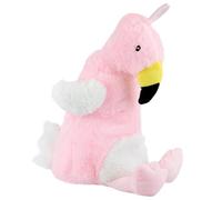 A2Z Hot Water Bottle 800ML 3D Flamingo Plush Fleece Cover Rubber Hot Water Bag for Pain Relief Cosy Nights and Relaxation