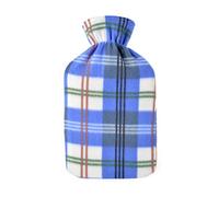 A2Z Hot Water Bottle Christmas Fairisle Reindeer - Hot Bottle AZ1120 Tartan Blue