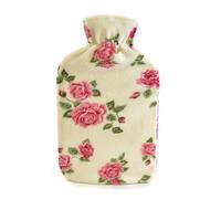 A2Z Hot Water Bottle Christmas Fairisle Reindeer - Hot Bottle AZ3120 Flowers Cream