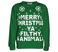 A2Z Kids Christmas Filthy Animal Sweatshirt - Green - 9-10 Years