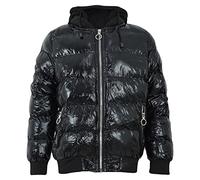 A2Z Kids Girls Boys Jacket Fashion Shiny Padded Jacket Metallic - Jacket JK28 Black 9-10