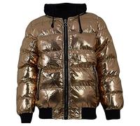 A2Z Kids Girls Boys Jacket Fashion Shiny Padded Jacket Metallic - Jacket JK28 Gold 13