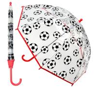 A2Z Kids Girls POE Dome Umbrella Ultra Windproof and Water Resistant Dome Brolly Kids Transparent School Umbrella 8 Panel Classic Compact Brolly Assorted Designs Outdoor Walking Stick Travel Umbrellas