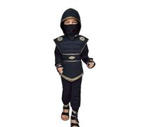 A2Z Kids Ninja Halloween Costume Warrior Outfit Ages 3-14 Years | Karate Samurai Fancy Dress with Hood Mask and Belt