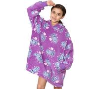 A2Z Kids Oversized Hoodie - Snuggle 929 No Life Purple Short
