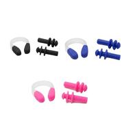 A2Z Kids Pack of 3 Swimming Ear Plugs and Nose Clip Set Silicone One Size Waterproof Swim Accessories for Children Pool Beach Lessons Includes Storage Case