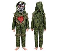 A2Z Kids Zombie Swamp Monster Halloween Costume with Mask | Creepy Green Horror Outfit for Trick or Treat and Parties