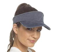 A2Z Ladies 100% Cotton Stonewashed Sun Visor Cap for Women Adjustable One Size Summer Sports Hat for Golf Tennis Running Holiday Travel Lilac Mist Classic Navy Dusty Rose