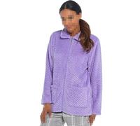 A2Z Ladies Bed Jacket Ultra Soft Winter Waffle Fleece Zip Through Housecoat - Jacket 1692 Lilac 20-22