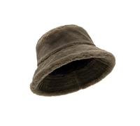 A2Z Ladies Bucket Hats Winter Warm Fluffy Beige Faux Fur Beanie - Hat LH3228 Beige One Size