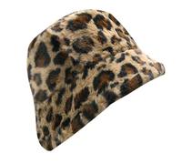 A2Z Ladies Bucket Hats Winter Warm Fluffy Leopard Faux Fur Beanie - Hat LH3229 Brown Leopard One Size