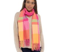 A2Z Ladies Check Scarf with Tassels - Scarf 1013 Orange Check