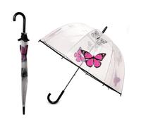 A2Z Ladies Clear Bubble Umbrella Transparent Dome Canopy Ultra Waterproof Wind Resist Soft Handle Hearts Butterfly Animal Sauage Dog Leopard Classic Umbrellas Heavy Rainfall Streets Walking Brolly