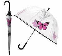 A2Z Ladies Clear Bubble Umbrella Transparent Dome Canopy Walking Brolly