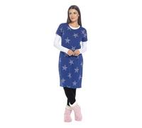 A2Z Ladies Cotton Nightie Short Sleeve Leopard Heart Print Night Dress | 100% Cotton Sleepwear Lightweight Summer Loungewear Women UK Sizes 8-22