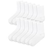 A2Z Ladies Cotton Rich Plain Socks Luxurious Soft - Socks 970 6 Pack White 4-7