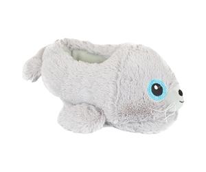 A2Z Ladies Cute 3D Animal Novelty Slippers Winter Plush Warm Boot Slippers - SLPR LDS AZ32003 Seal Grey 7/8 UK